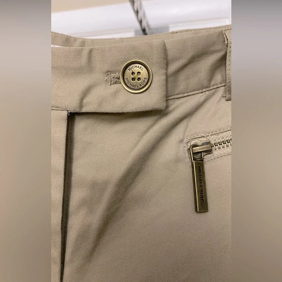 NWT MICHAEL Michael Kors Khaki Pants Size 4 - Picture 5 of 7